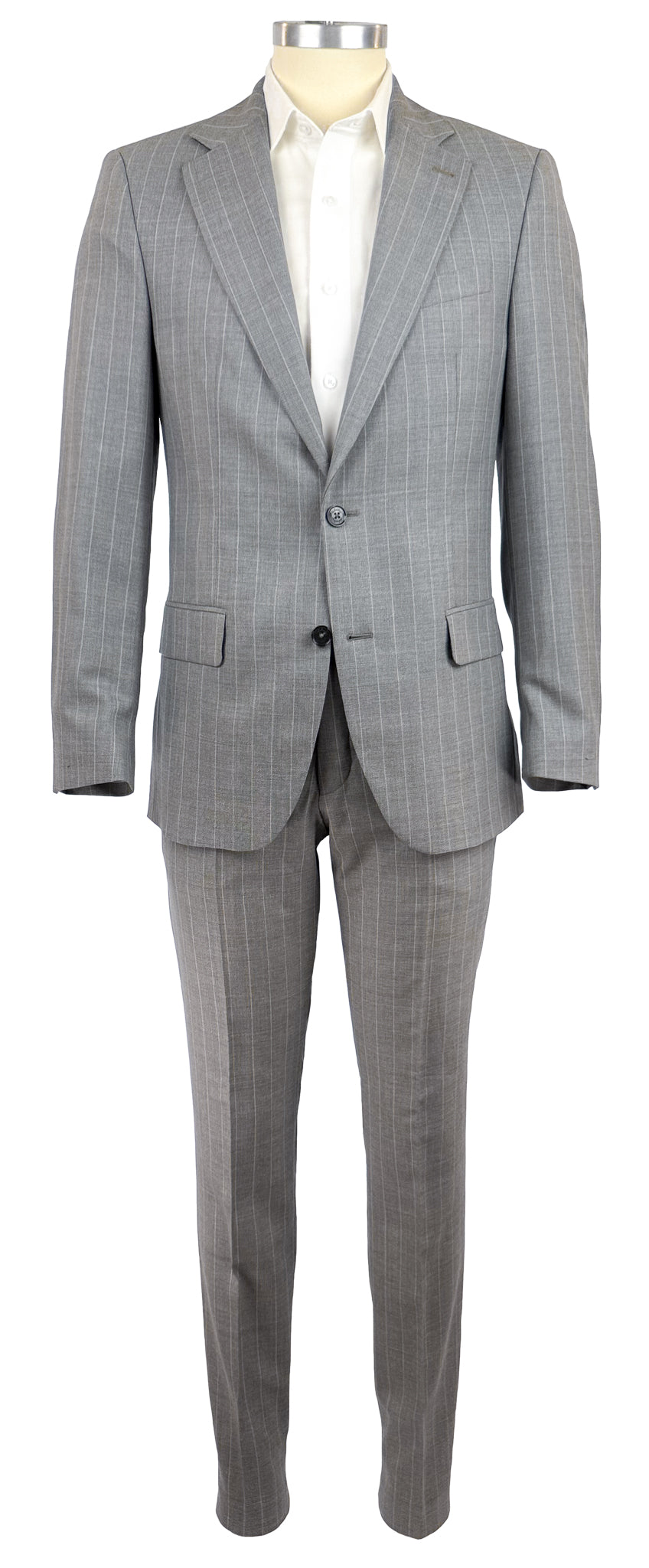 Salvatini Exclusive - Vitale Barberis Canonico Italian Wool Slim-Fit Pinstripe Suit