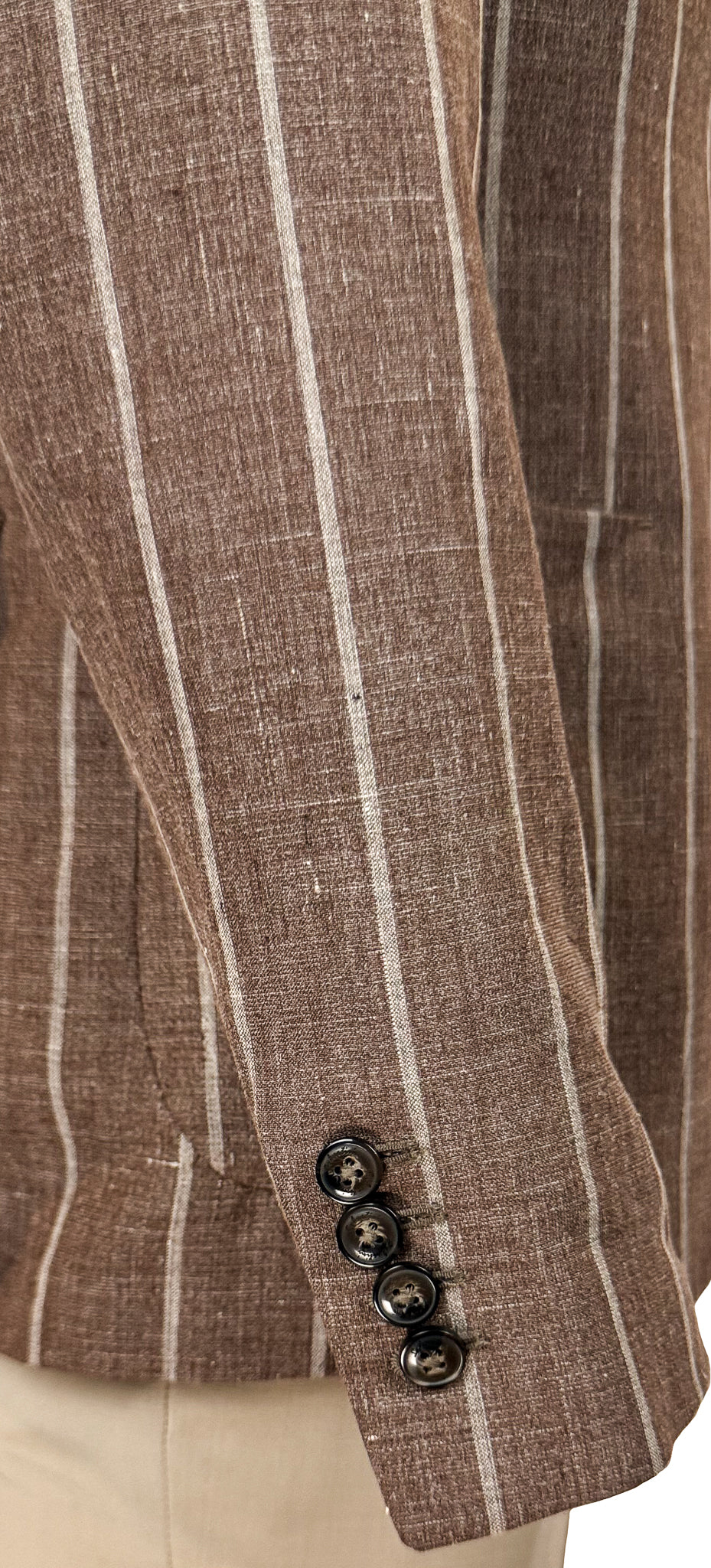 Salvatini Exclusive - Linen-Blend Chalkstripe Sport Coat
