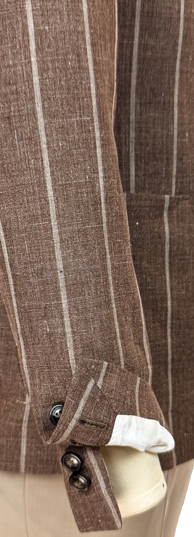 Salvatini Exclusive - Linen-Blend Chalkstripe Sport Coat