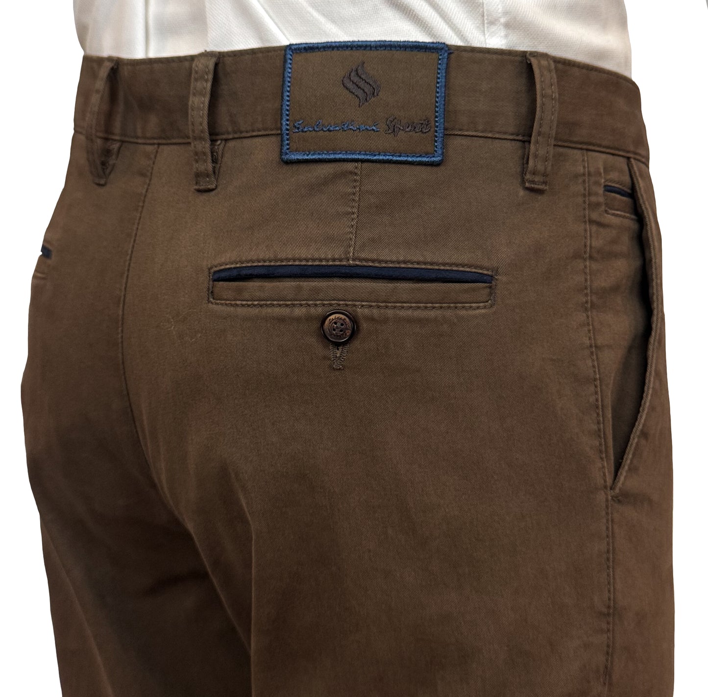Salvatini Sport - Cotton-Blend Chino with Stretch