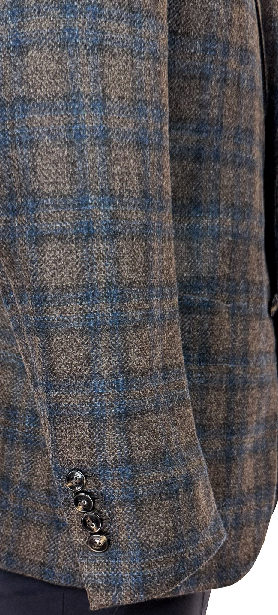 Salvatini Exclusive - Cashmere Blend Brown Plaid Sport Coat