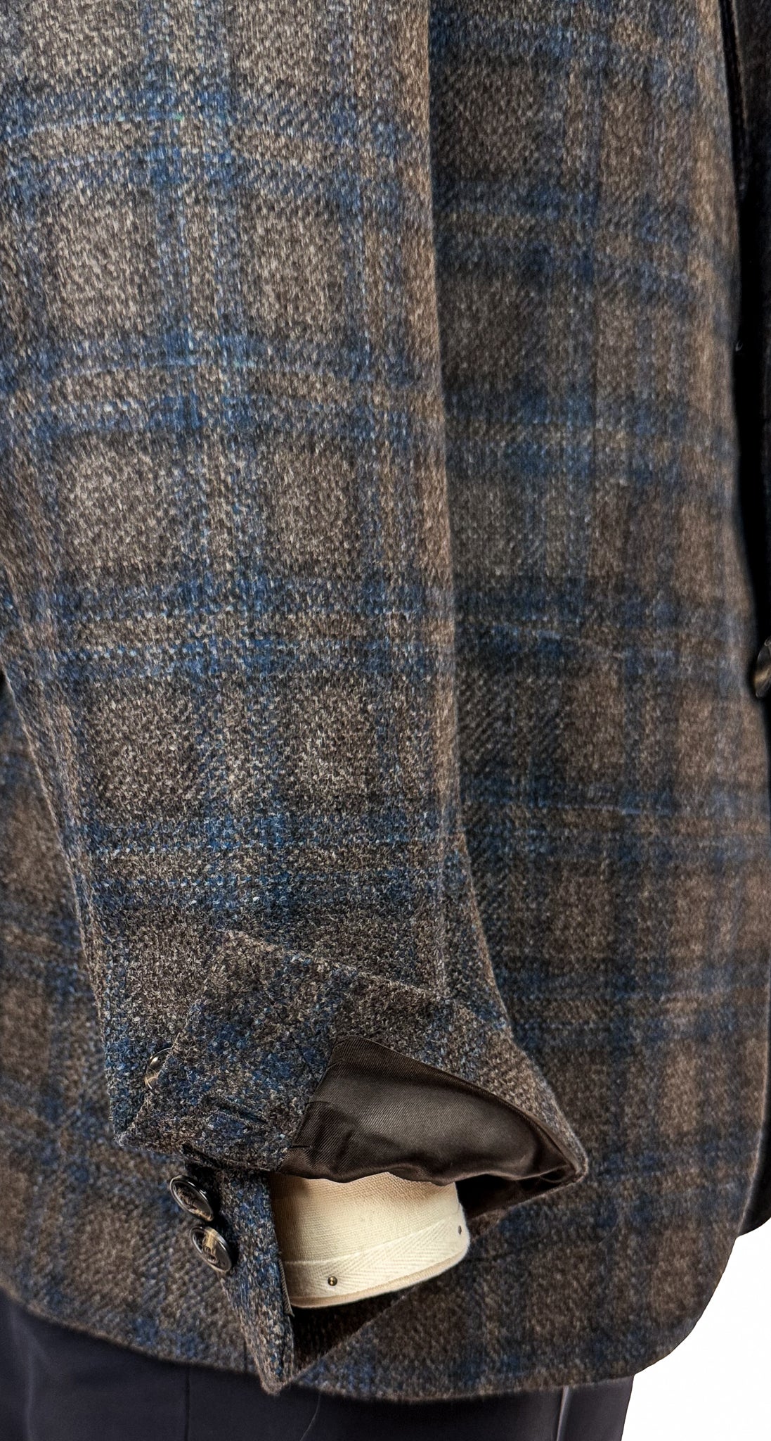 Salvatini Exclusive - Cashmere Blend Brown Plaid Sport Coat