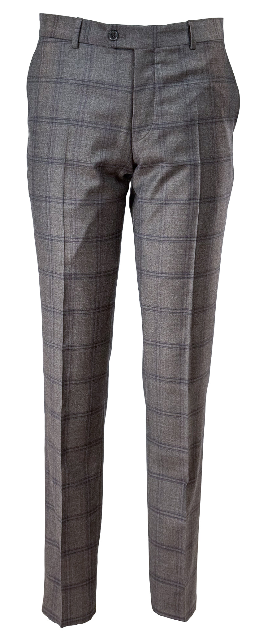 Salvatini Exclusive - Cashmere Blend Grey Plaid Suit