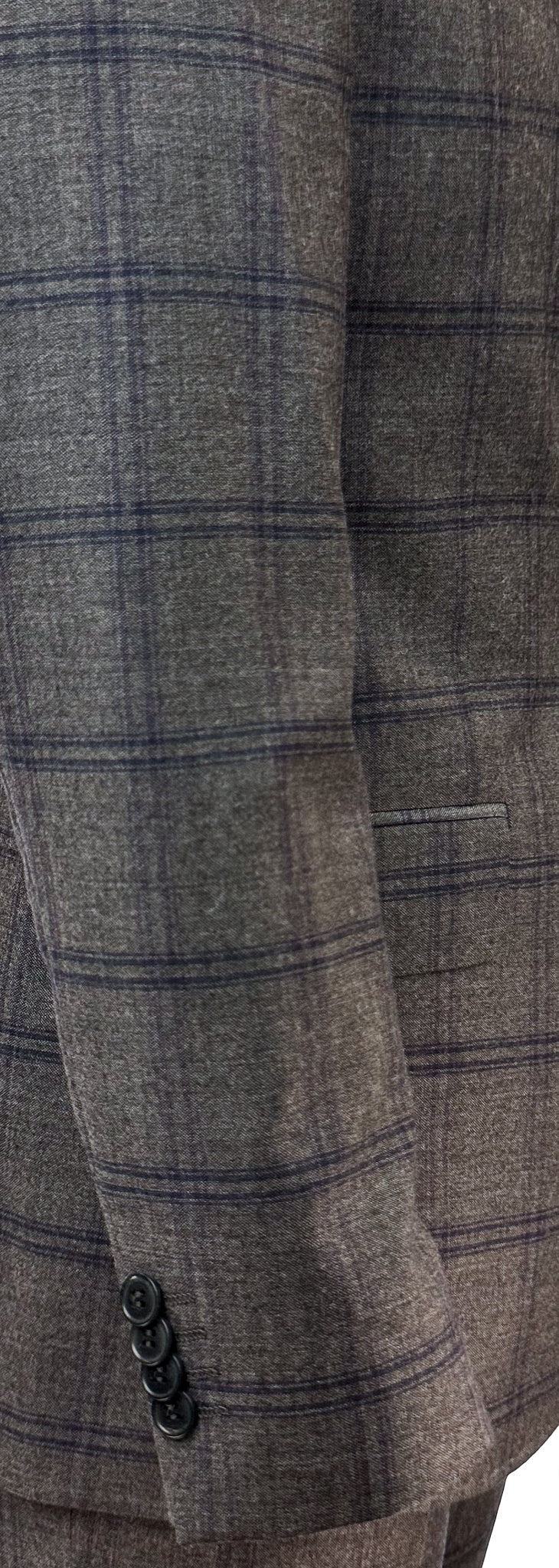 Salvatini Exclusive - Cashmere Blend Grey Plaid Suit