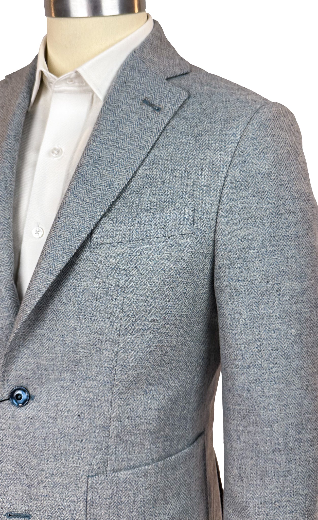 Salvatini Exclusive - Modern Slim-Fit Wool-Blend Herringbone Sport Coat