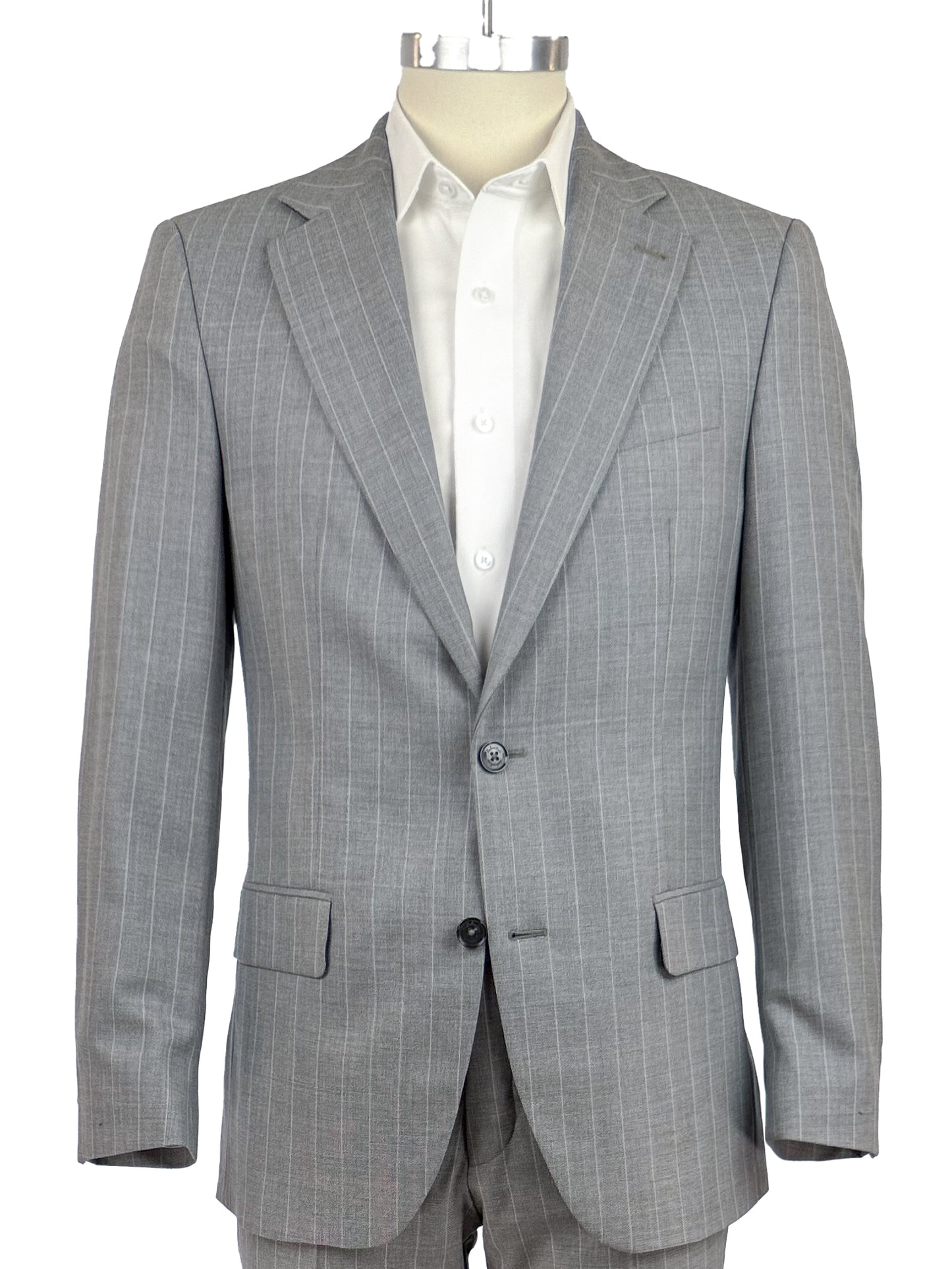 Salvatini Exclusive - Vitale Barberis Canonico Italian Wool Slim-Fit Pinstripe Suit
