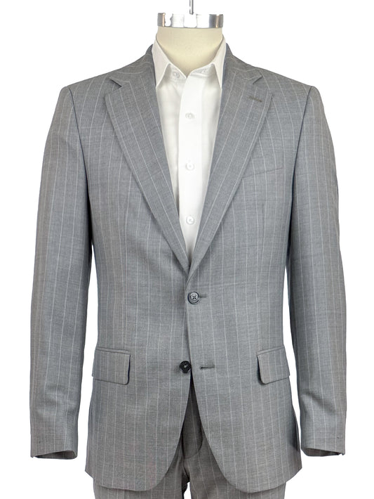 Salvatini Exclusive - Vitale Barberis Canonico Italian Wool Slim-Fit Pinstripe Suit