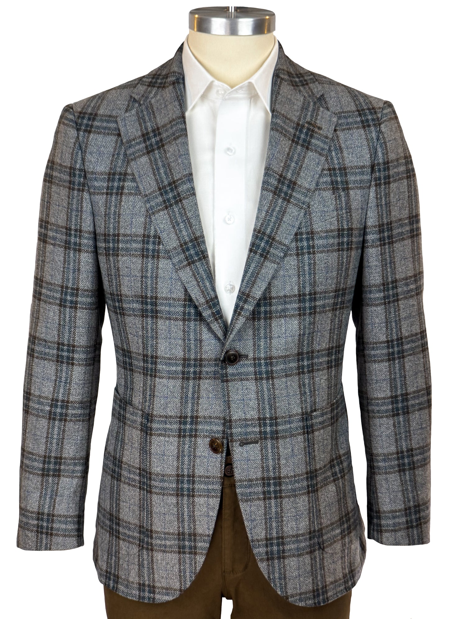 Salvatini Exclusive - Italian Wool Grey Plaid Sport Coat