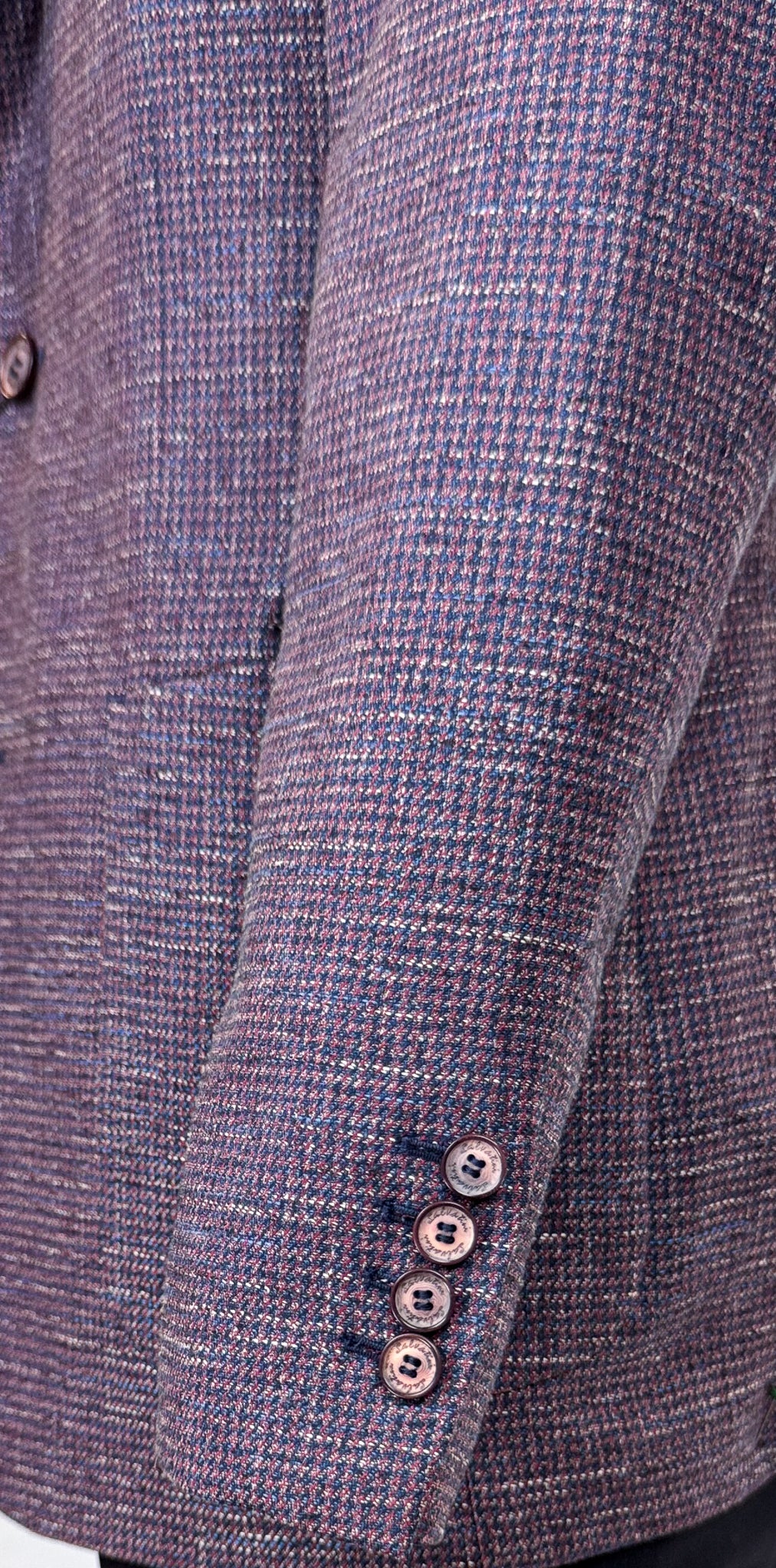 Salvatini Exclusive - Modern Slim-Fit Wool-Blend Checkered Sport Coat